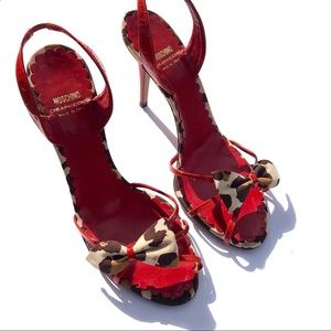 VTG Moschino Red Hot Leopard Heels